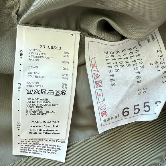 SACAI women embroidery blouse size 2 or M Authentic - Picture 4 of 6